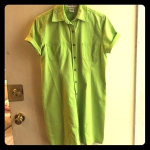 Sophia Rose 100% cotton green shirt dress! ❤️